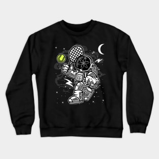 Astronaut Tennis Cosmos ATOM Coin To The Moon Crypto Token Cryptocurrency Blockchain Wallet Birthday Gift For Men Women Kids Crewneck Sweatshirt